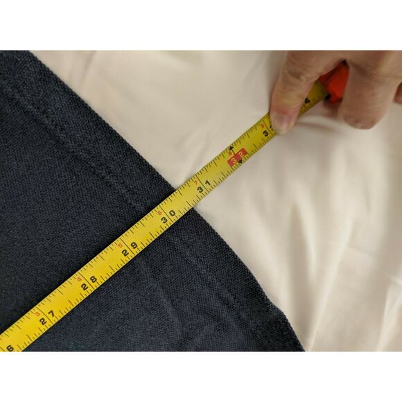 Mens Eddie Bauer Golf tshirt Size Med Navy with Stripe Collar - Picture 6 of 7